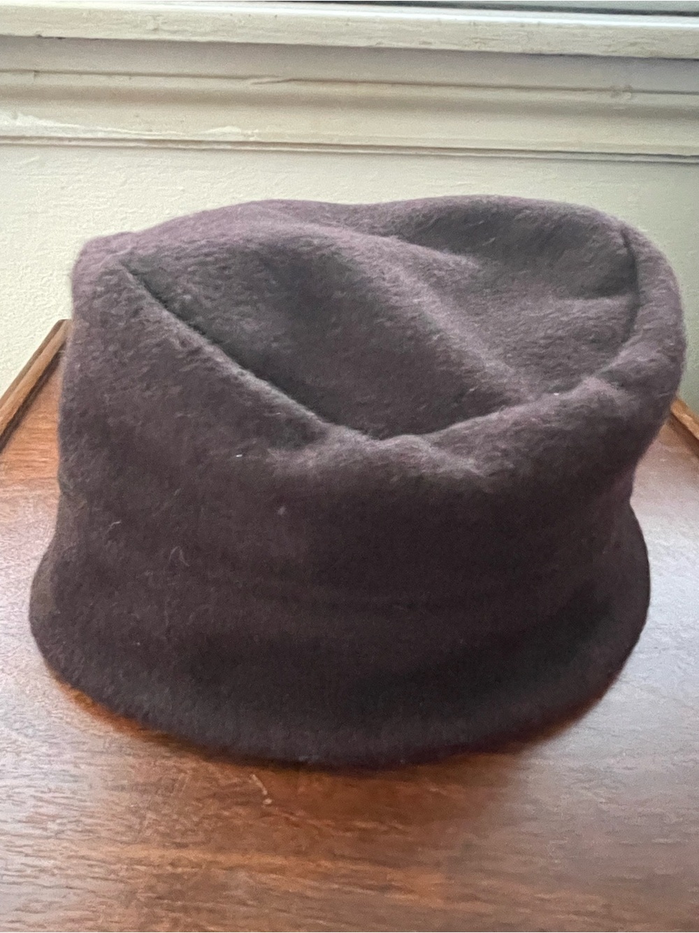Women's Dark Burgundy Brown Wool Bucket Hat
